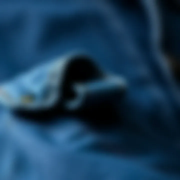 Close-up of the stitching and fabric of a lined denim shirt, showcasing craftsmanship and quality.
