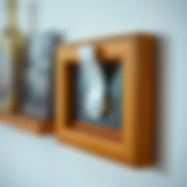 Secure Attachment of a Picture Frame Close-up view of adhesive wall hook securing a picture frame