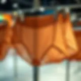 Elegant display of sheer boyshorts showcasing fabric transparency and design