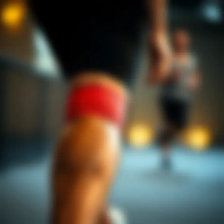 Anti-Chafing Leg Band in Action During Physical Activity Demonstration of an anti-chafing leg band being worn during physical activity.