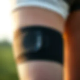 Close-up view of an anti-chafing leg band showcasing its texture and design.