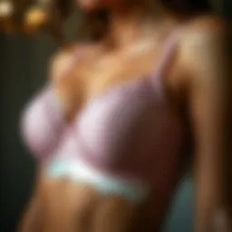 Elegant design of a wirefree bra showcasing anti-sagging features