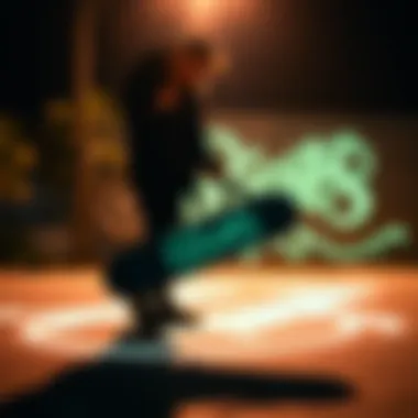 Custom Artistic Expression on Griptape Artist showcasing custom design with glow in the dark griptape