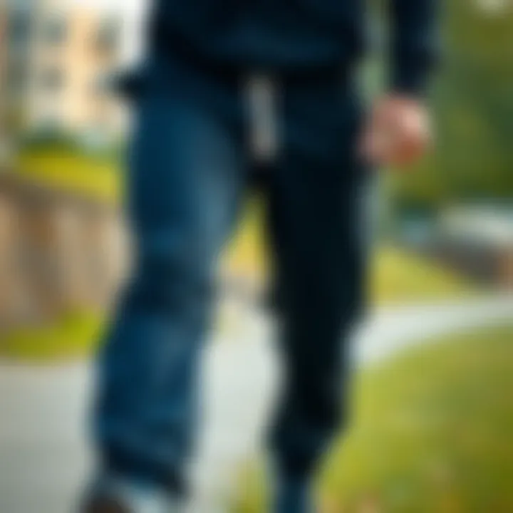 Baleaf Joggers in Action A dynamic outdoor shot of an individual wearing Baleaf joggers during a workout session.