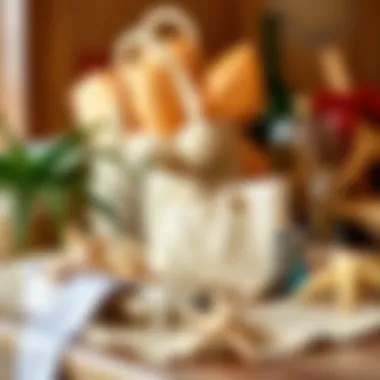 Sustainable materials for beach favors displayed aesthetically