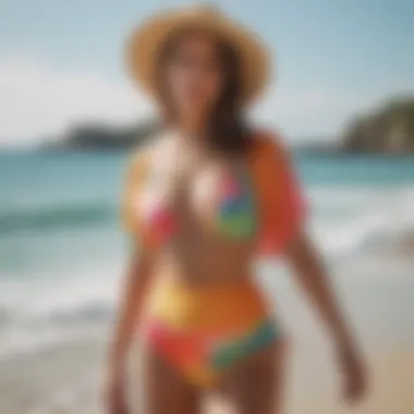 Colorful beach attire showcasing summer styles