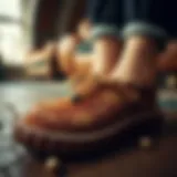 Elegant Bear Paw house shoes showcasing intricate design