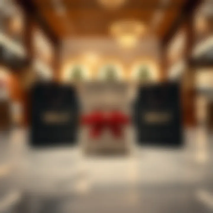Square bottom gift bags enhancing brand identity