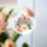 Elegant bridesmaid proposal sticker featuring floral design