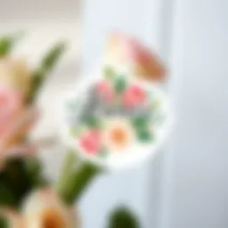 Elegant bridesmaid proposal sticker featuring floral design