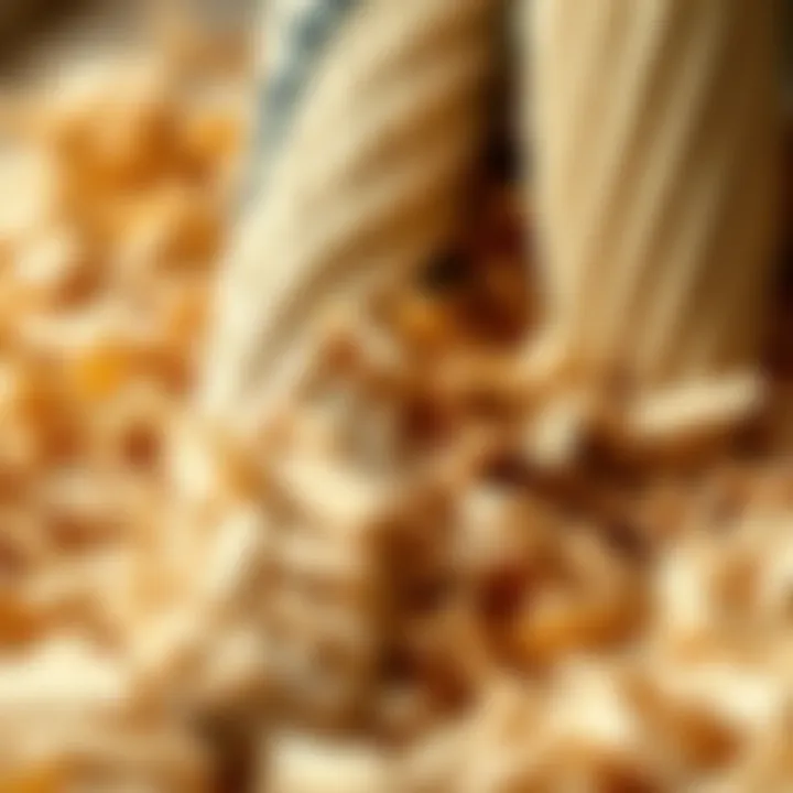 Cedar Shavings in Textile Protection Close-up of cedar shavings used in garment storage