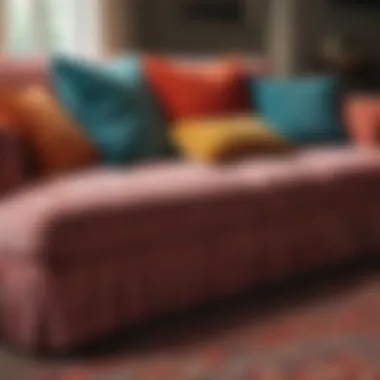 Variety of chenille sofa covers in different colors