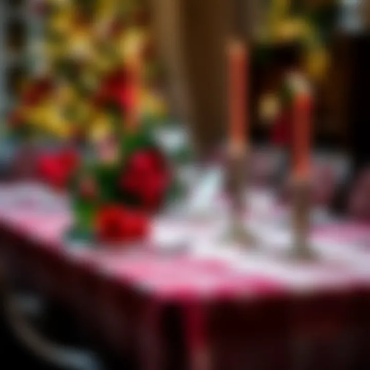 Elegant Christmas Table Setting Elegant Christmas table setting with a luxurious tablecloth