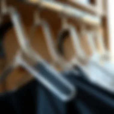 Sleek and Modern Design Close-up of the sleek design of acrylic hangers