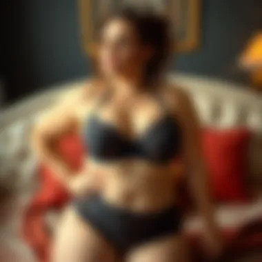 Elegant lingerie set designed for curvy figures