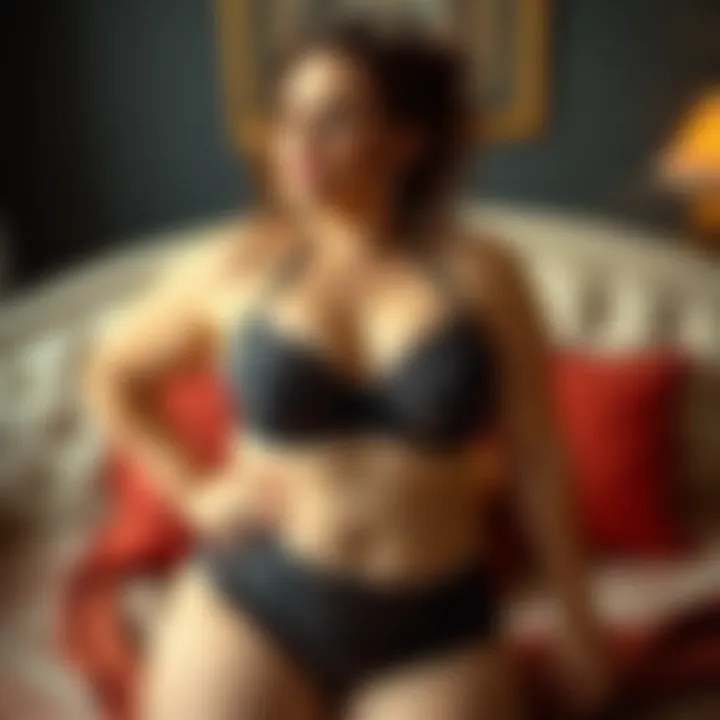 Elegant lingerie set designed for curvy figures