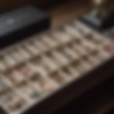 Organized jewelry displayed in a neatly arranged box