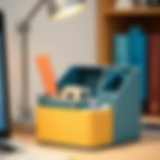 Elegant desk organizer with multiple compartments