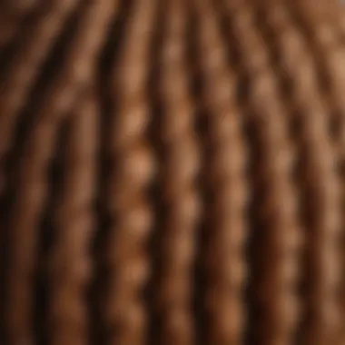 Craftsmanship in Crochet Hair Texture Close-up view of crochet hair texture highlighting craftsmanship