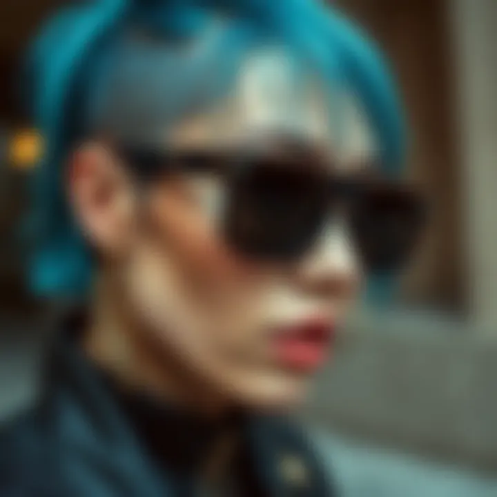 Cultural Significance of Punk Eyewear A visual representation of the cultural impact of punk eyewear