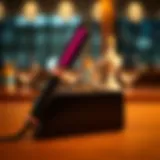 Elegant curling iron travel holder in sleek design