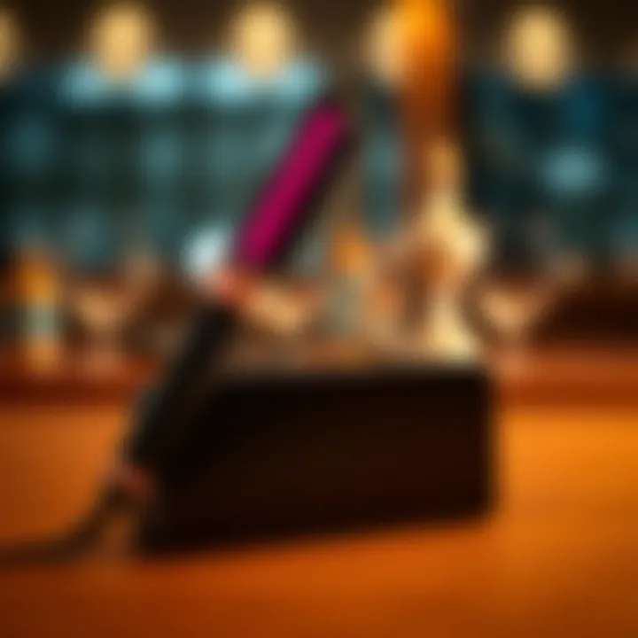 Elegant curling iron travel holder in sleek design