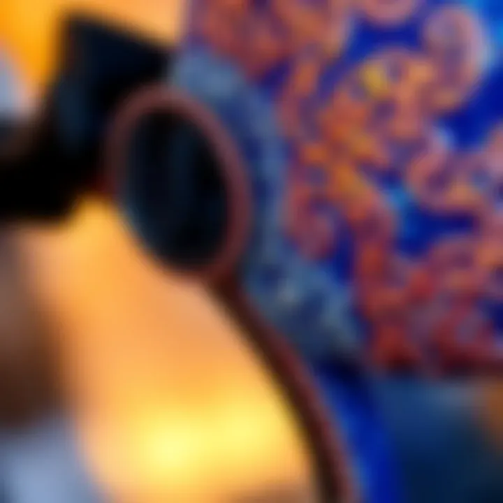 Intricate Designs of Disney Glitter Ears Close-up of Disney glitter ears with intricate design details