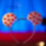 Sparkling Disney glitter ears showcased against a vibrant background