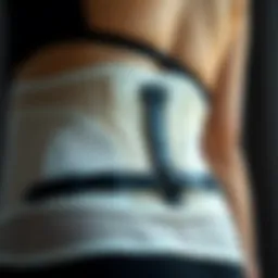 Detailed view of a double-belt waist trainer showcasing its anatomical design