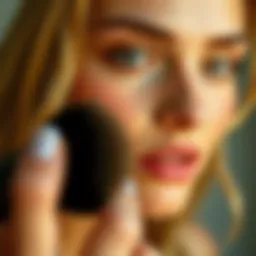 Close-up of expertly highlighted cheekbones showcasing makeup techniques