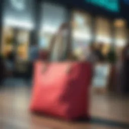 Stylish view of the Emery Rose tote bag highlighting its contemporary design