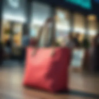 Stylish view of the Emery Rose tote bag highlighting its contemporary design