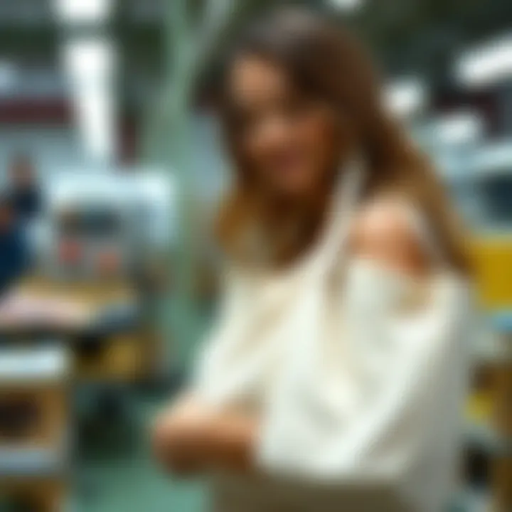 Sustainable practices in the production of the Emery Rose tote bag, emphasizing eco-friendliness