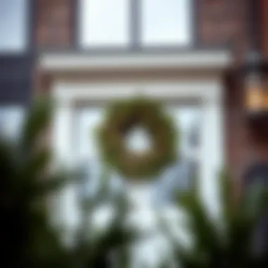 Stylish Wood Wreath for Contemporary Architecture Stylish wood wreath complementing contemporary architecture