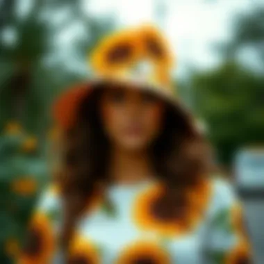 Fashionable Apparel Enhanced with Sunflower Vinyl Fashionable apparel decorated with sunflower vinyl