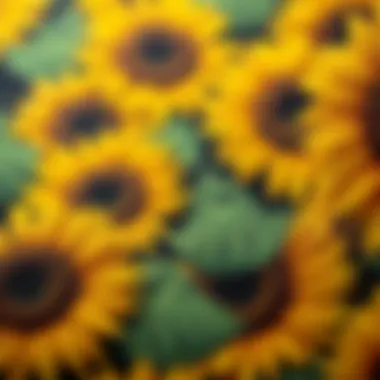 Intricate Patterns of Sunflower Heat Transfer Vinyl Close-up of sunflower heat transfer vinyl patterns