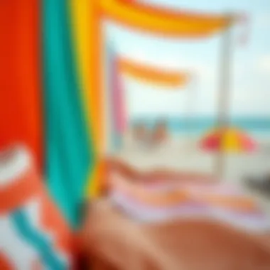 Color Coordination for Beach Festivals Close-up of a well-coordinated color palette perfect for beach festivals