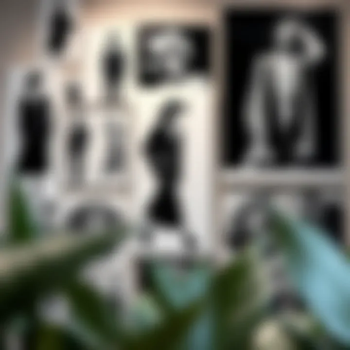 A composition of various black and white retro posters showcasing fashion evolution