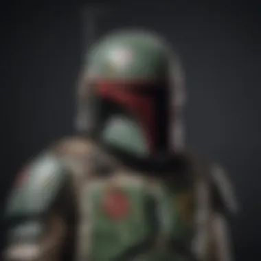 Conceptual design of Boba Fett fabric showcasing patterns and textures