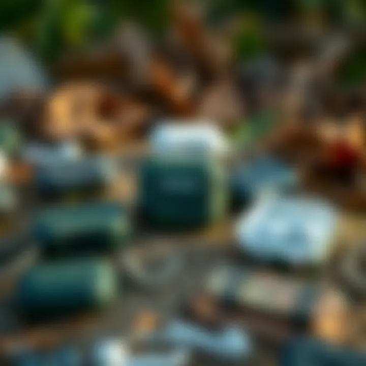 Diverse Selection of Camo AirPod Pro Cases A collection of camo AirPod Pro cases displayed on a natural background, highlighting variety