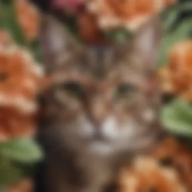 Vintage-inspired cat eye glasses showcasing floral patterns