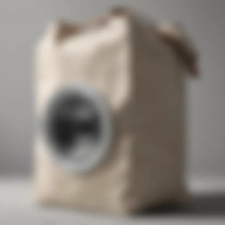 Sleek design showcasing a large canvas laundry bag