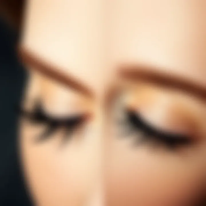 Comparison of Dual Magnetic Lashes and Traditional Eyelash Extensions Side-by-side comparison of dual magnetic lashes and traditional eyelash extensions.