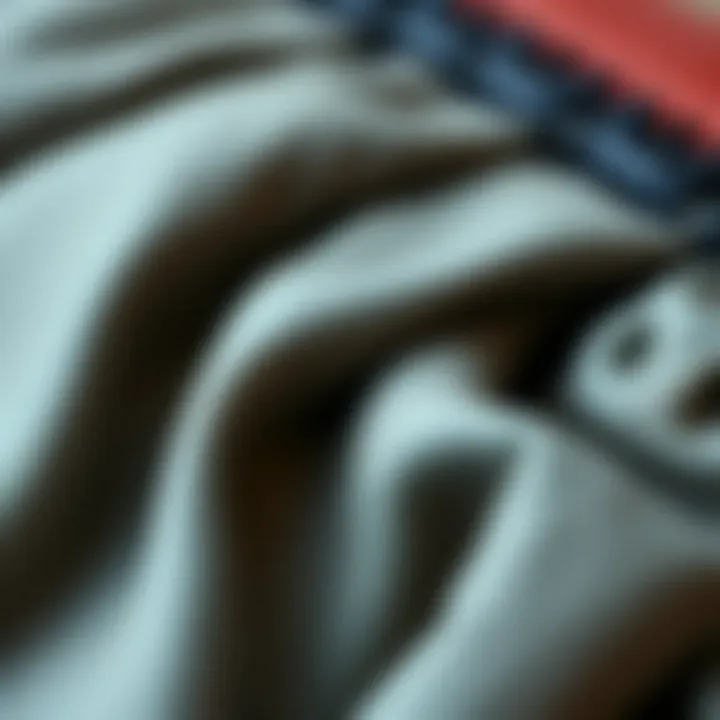 Close-up of unique fabric textures used in dumpling clutch bags