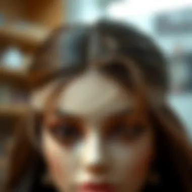 Intricate Construction of Frontal Wigs Close-up on the construction details of a frontal wig