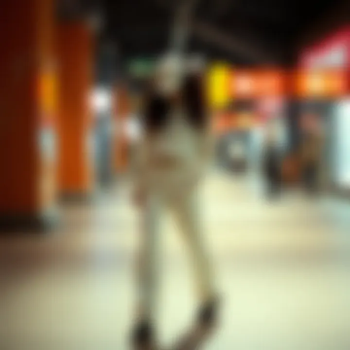 Trendy two-piece set showcased in a fashion context