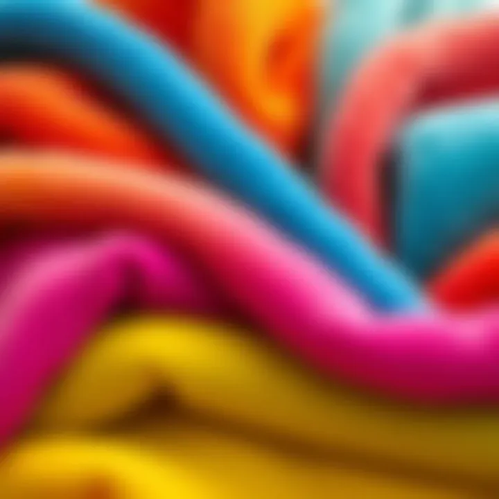 A vibrant color palette of extra wide fleece materials