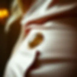 Artistic representation of a synthetic belly button design