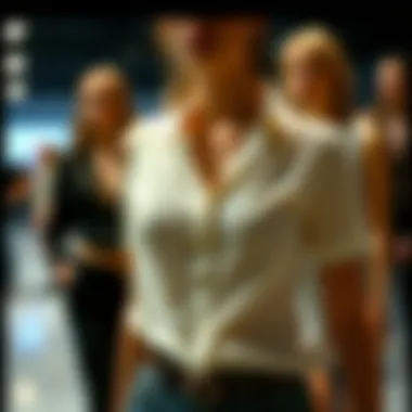 Fashion showcase featuring models with fake belly buttons