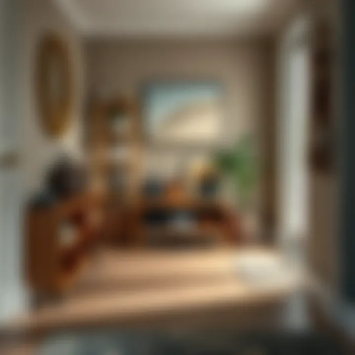 Creative floor shoe storage solutions in a stylish entryway